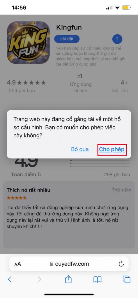 Cài đặt Kingfun IOS -b2